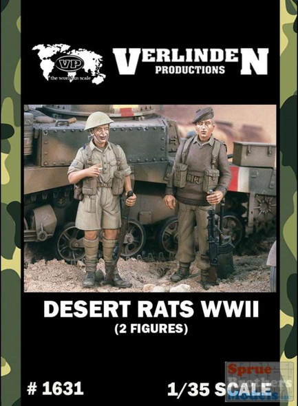 VERN1631 1:35 Verlinden Desert Rats WW2 Figure Set (2 figures)