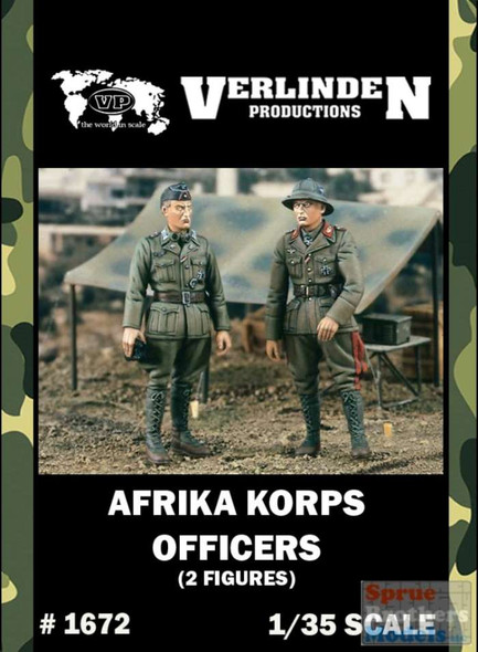VERN1672 1:35 Verlinden Afrika Korps Officers Figure Set (2 figures)