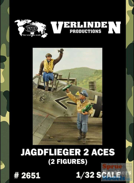 VERN2651 1:32 Verlinden Jagdflieger 2 Aces (2 figures)