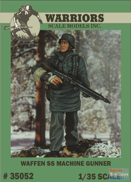 WARN35052 1:35 Warriors Scale Models Figure: Waffen SS Machine Gunner