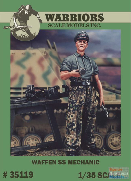 WARN35119 1:35 Warriors Scale Models Figure: Waffen SS Mechanic