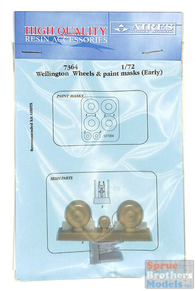 ARS7364 1:72 Aires Wellington Wheels (early) & Paint Mask (AFX kit)