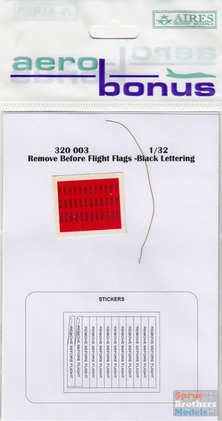 ARSAB320003 1:32 AeroBonus Remove Before Flight Flags (black lettering) #320003