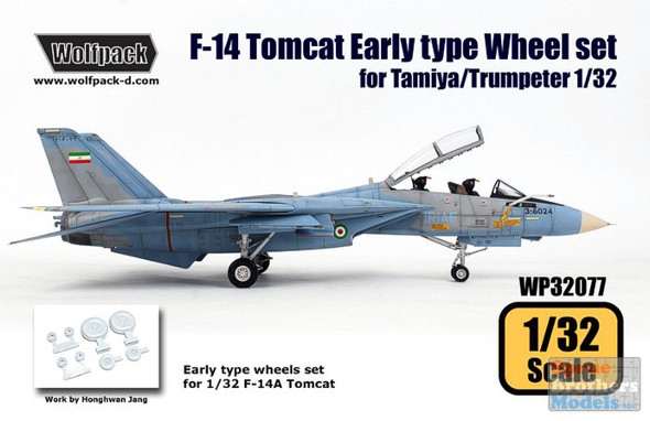 WPD32077 1:32 Wolfpack F-14 Tomcat Early Type Wheel Set (TAM/TRP kit)