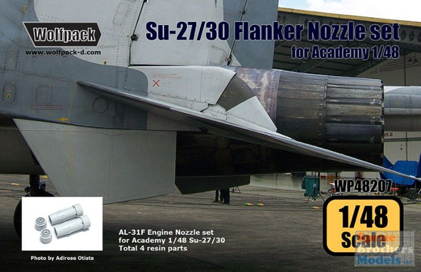 WPD48207 1:48 Wolfpack Su-27 Su-30 Flanker AL-31F Engine Nozzle Set (ACA kit)