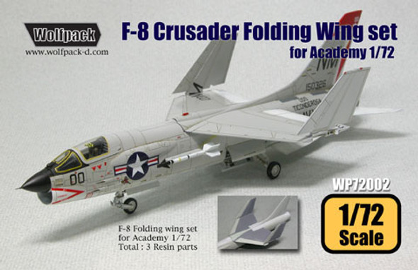 WPD72002 1:72 Wolfpack F-8 Crusader Folding Wing Set  (ACA kit) #72002