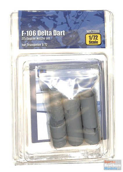 WPD72086 1:72 Wolfpack F-106 Delta Dart J75 Engine Nozzle Set (TRP kit)