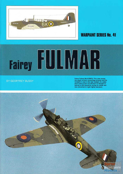 WPT041 Warpaint Books - Fairey Fulmar