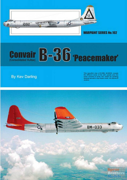 WPT102 Warpaint Books - Convair B-36 Peacemaker