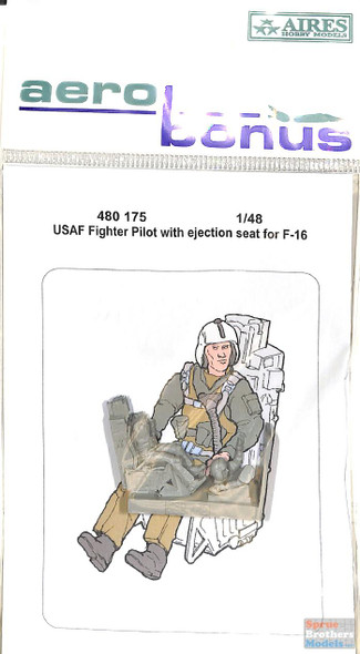 ARSAB480175 1:48 AeroBonus USAF Fighter Pilot with Ejection Seat for F-16