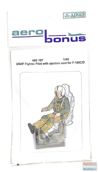 ARSAB480197 1:48 AeroBonus USAF Fighter Pilot with Ejection Seat for F-100C F-100D Super Sabre