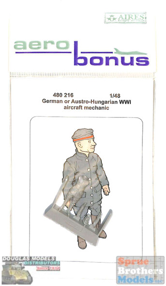 ARSAB480216 1:48 AeroBonus German or Austro-Hungarian WW1 Aircraft Mechanic Figure