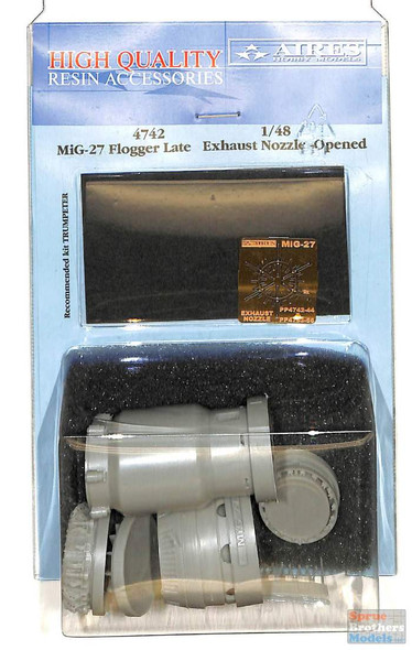 ARS4742 1:48 Aires MiG-27 Flogger Late Exhaust Nozzle-Opened (TRP kit)