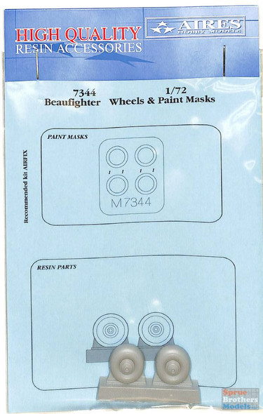 ARS7344 1:72 Aires Beaufighter Wheels & Paint Mask (AFX kit)