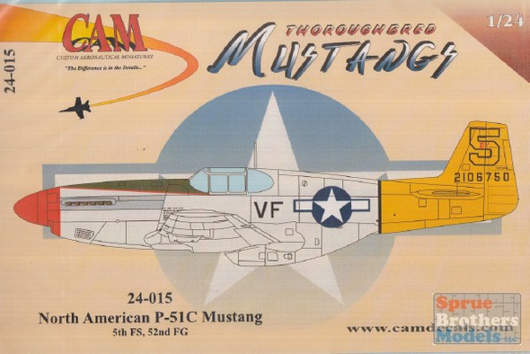 CAM24015 1:24 CAM Decals P-51B Mustang 5FS/52FG