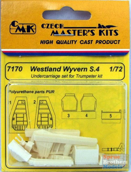 CMK7170 1:72 CMK Westland Wyvern S.4 Undercarriage Set (TRP kit) #7170