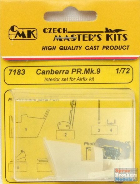 CMK7183 1:72 CMK Canberra PR Mk 9 Interior Set (AFX kit)