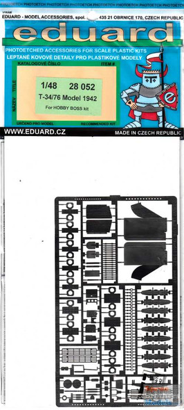 EDU28052 1:48 Eduard PE - T-34/76 Model 1942 Detail Set (HBS kit)