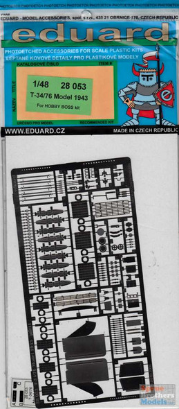 EDU28053 1:48 Eduard PE - T-34/76 Model 1943 Detail Set (HBS kit)