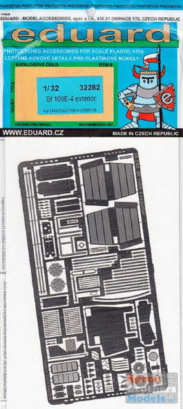 EDU32282 1:32 Eduard PE - Bf 109E-4 Exterior Detail Set (DRA/CHC kit) #32282