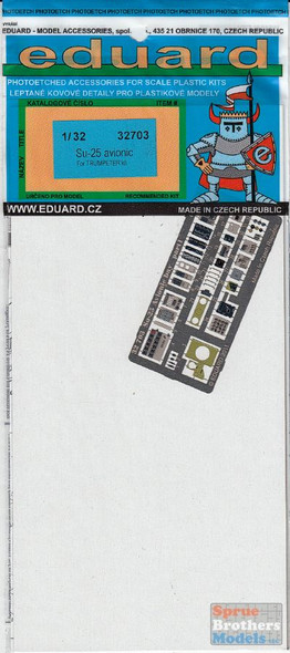 EDU32703 1:32 Eduard Color PE - Su-25 Frogfoot Avionics Detail Set (TRP kit) #32703