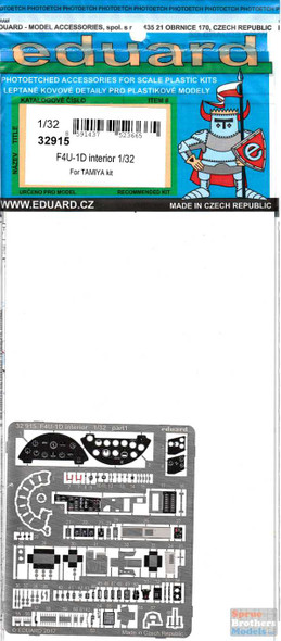 EDU32915 1:32 Eduard Color PE - F4U-1D Corsair Interior Detail Set (TAM kit)