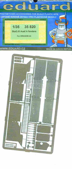 EDU35820 1:35 Eduard PE - STuG III Ausf A Fenders #35820