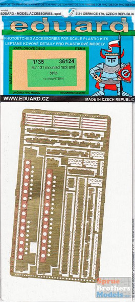 EDU36124 1:35 Eduard PE - M1131 Stryker FSV Mounted Racks & Belts (TRP kit) #36124