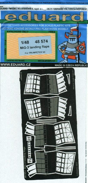 EDU48574 1:48 Eduard PE - MiG-3 Landing Flaps Set (TRP kit) #48574