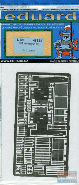 EDU48588 1:48 Eduard PE - F6F Hellcat Gun Bay Detail Set (EDU kit) #48588