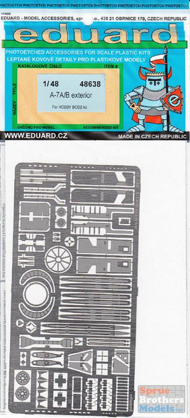 EDU48638 1:48 Eduard PE - A-7A A-7B Corsair II Exterior Detail Set (HBS kit) #48638