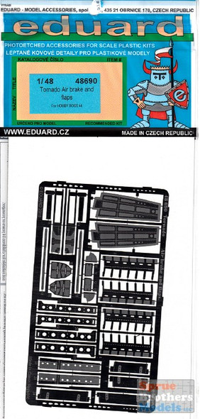 EDU48690 1:48 Eduard PE - Tornado Air Brake and Flaps Detail Set (HBS kit) #48690