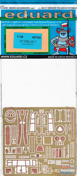 EDU48780 1:48 Eduard PE - Bf 109E-4/E-7 Detail Set (EDU kit)