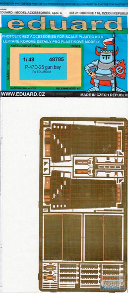 EDU48785 1:48 Eduard PE - P-47D-25 Thunderbolt Gun Bay Detail Set (EDU kit)