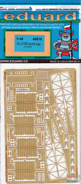 EDU48818 1:48 Eduard PE - Do 215B Bomb Bay Detail Set (ICM kit)