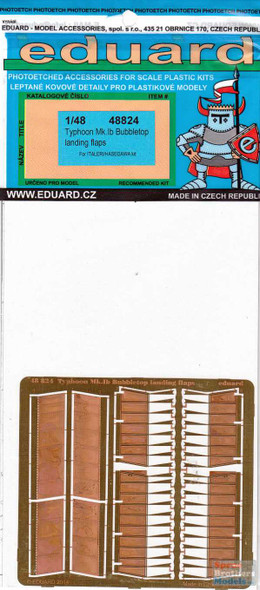 EDU48824 1:48 Eduard PE - Typhoon Mk.Ib Landing Flaps (ITA/HAS kit)