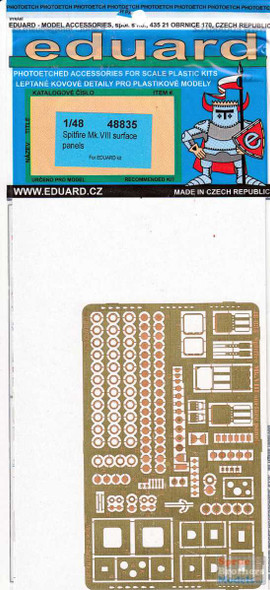 EDU48835 1:48 Eduard PE - Spitfire Mk VIII Surface Panels (EDU kit)