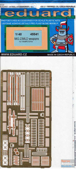 EDU48841 1:48 Eduard PE - MiG-23MLD Flogger Weapons Detail Set (TRP kit)