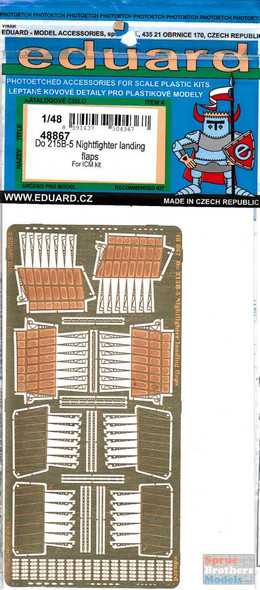 EDU48867 1:48 Eduard PE - Do 215B-5 Nightfighter Landing Flaps (ICM kit)