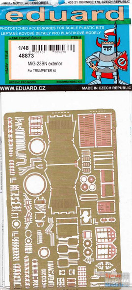 EDU48873 1:48 Eduard PE - MiG-23BN Flogger Exterior Detail Set (TRP kit)