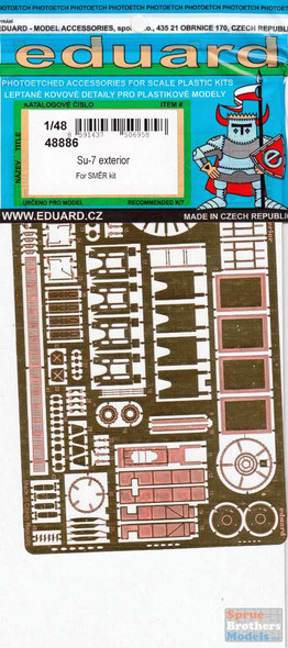 EDU48886 1:48 Eduard PE - Su-7 Fitter Exterior Detail Set (SMRU kit)