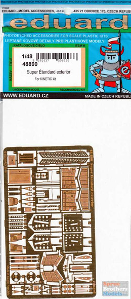 EDU48890 1:48 Eduard PE - Super Etendard Exterior Detail Set (KIN kit)
