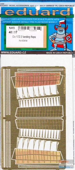 EDU48897 1:48 Eduard PE - Do 17Z-2 Landing Flaps (ICM kit)