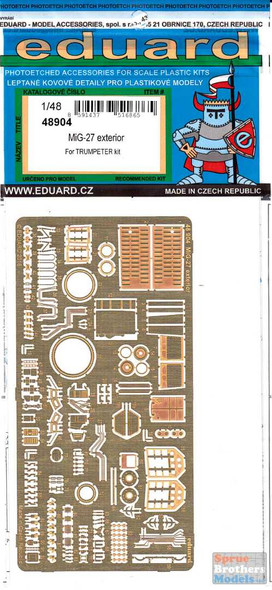 EDU48904 1:48 Eduard PE - MiG-27 Flogger Exterior Detail Set (TRP kit)