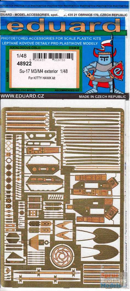 EDU48922 1:48 Eduard PE - Su-17 M3/M4 Fitter Exterior Detail Set (KTH kit)