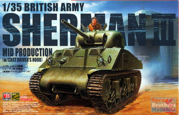 ASU35018 1:35 Asuka British Army Sherman III Mid Production with Cast Driver's Hood