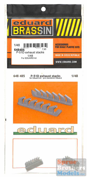 EDU648485 1:48 Eduard Brassin P-51D Mustang Exhaust Stacks (EDU kit)
