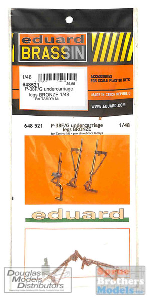 EDU648521 1:48 Eduard P-38F P-38G Lightning Landing Gear [bronze] (EDU kit)