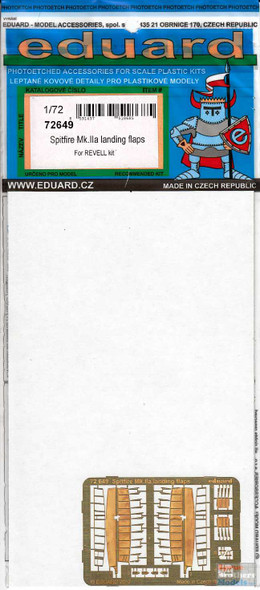 EDU72649 1:72 Eduard PE - Spitfire Mk.IIa Landing Flaps (REV kit)