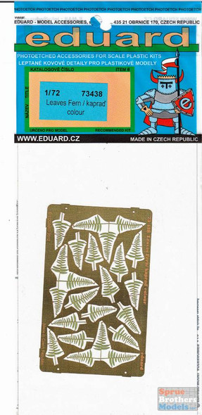 EDU73438 1:72 Eduard Color PE - Fern Leaves Kaprad Color #73438